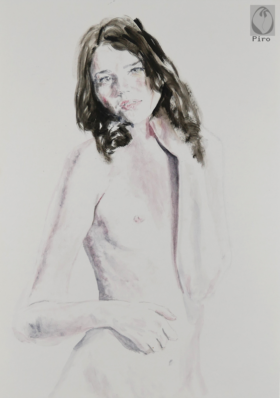 oil on paper - olio su carta di Piro